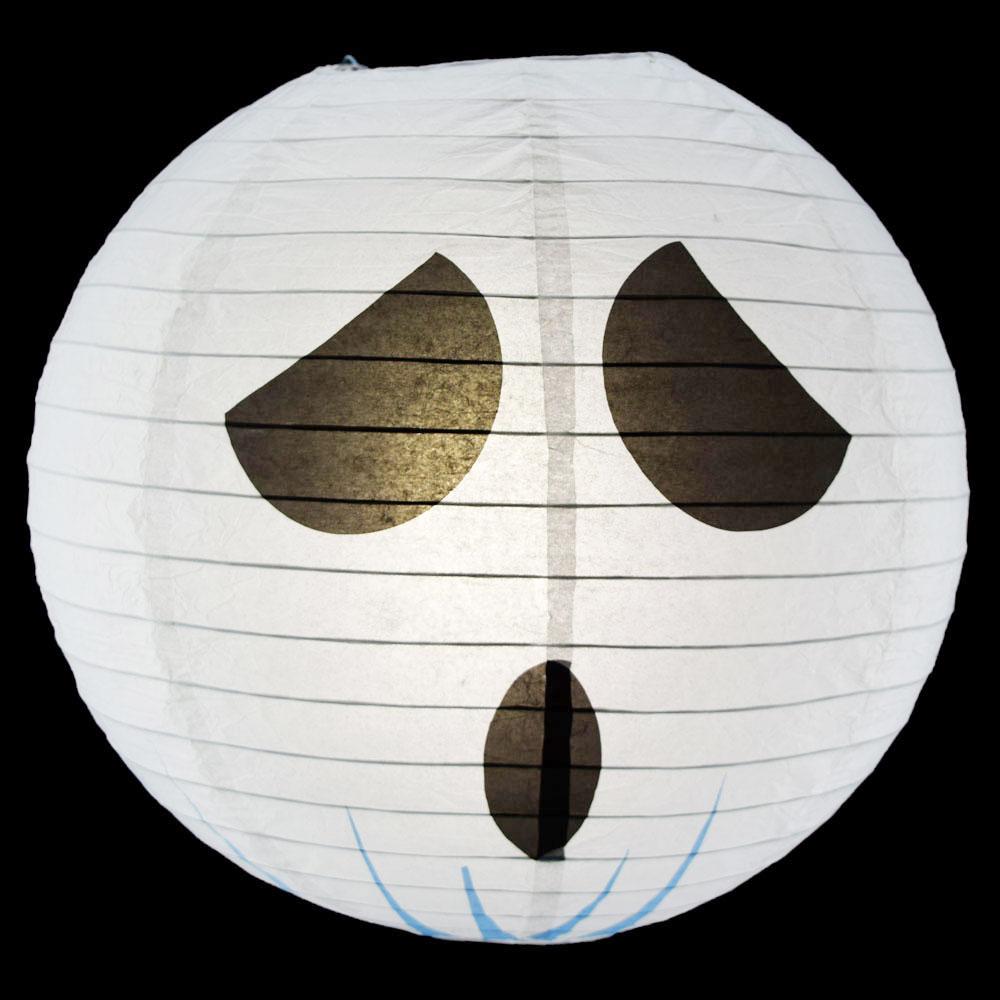 14 Inch Spooky Shyguy Two-face Ghost Halloween Paper Lantern - Luna Bazaar | Boho &amp; Vintage Style Decor