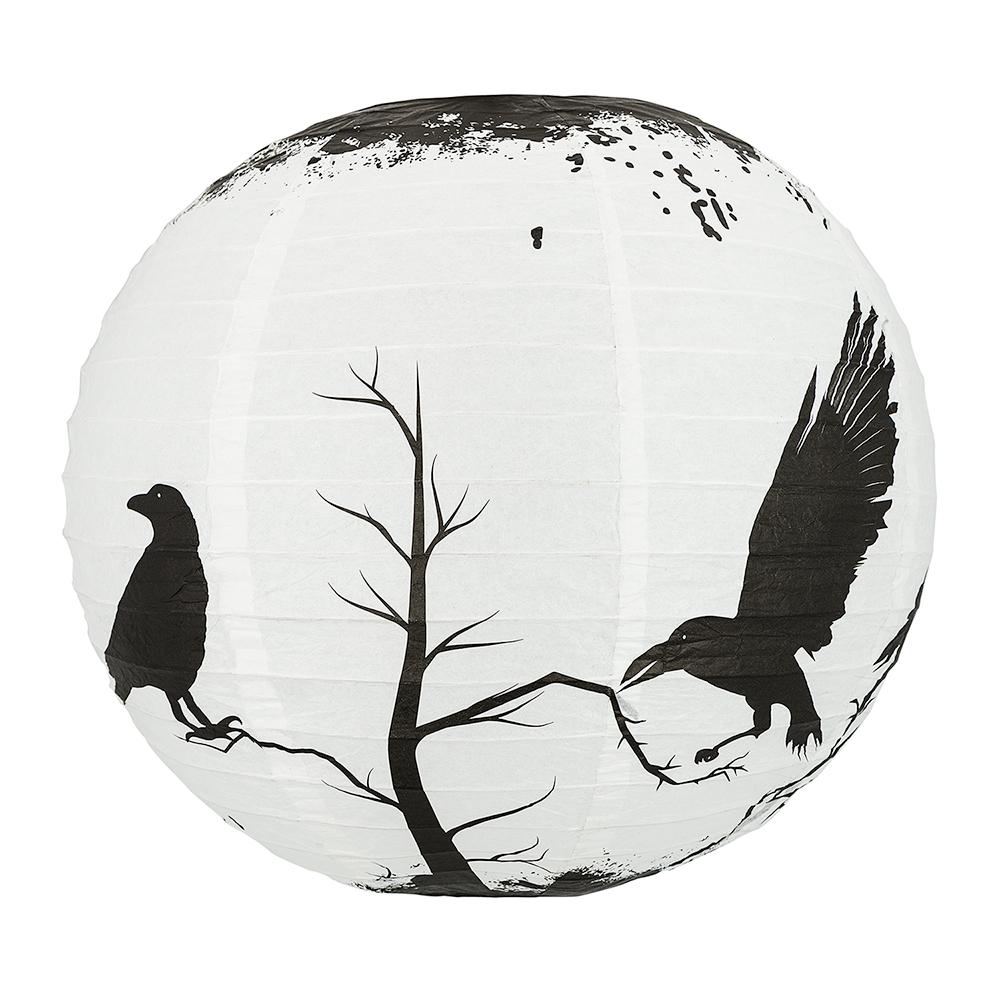 14 Inch Halloween Crows Scary Black Birds Paper Lantern - Luna Bazaar | Boho &amp; Vintage Style Decor