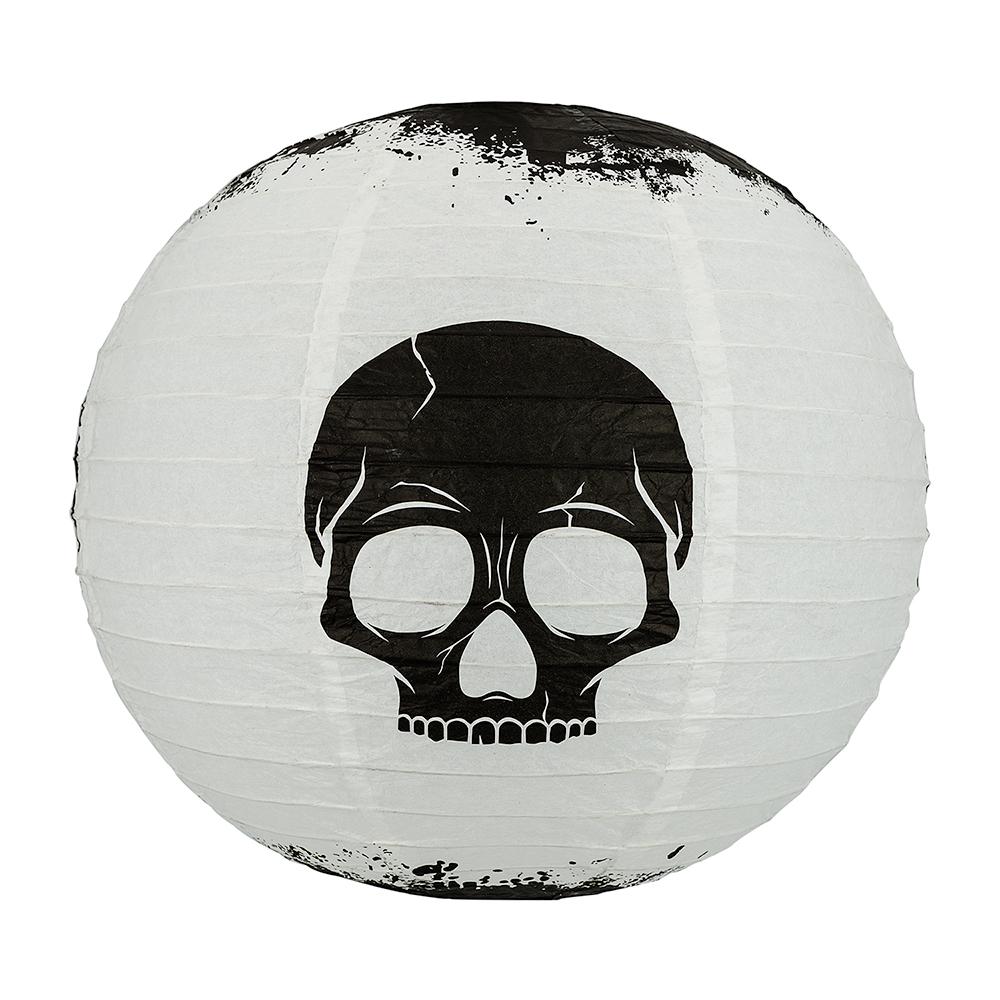 14 Inch Halloween Skull Skeleton Face Paper Lantern - Luna Bazaar | Boho &amp; Vintage Style Decor