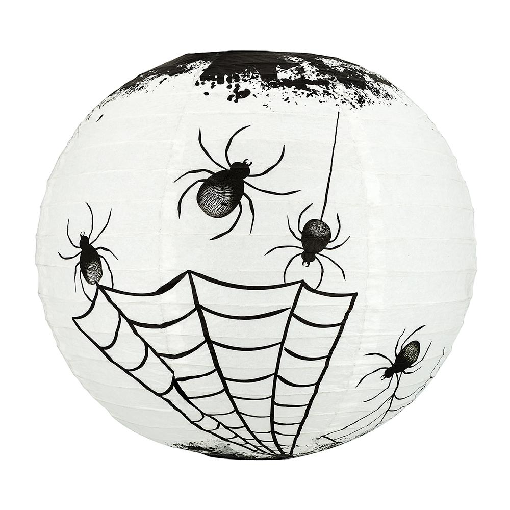 14 Inch Halloween Spiders Spooky Bug Webs Paper Lantern - Luna Bazaar | Boho &amp; Vintage Style Decor