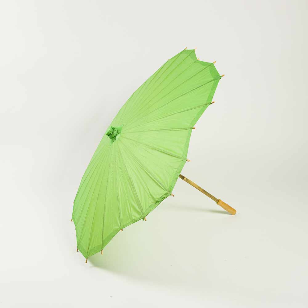 32 Inch Grass Greenery Paper Parasol Umbrella, Scallop Blossom Shaped - LunaBazaar.com - Discover.Decorate. Celebrate.