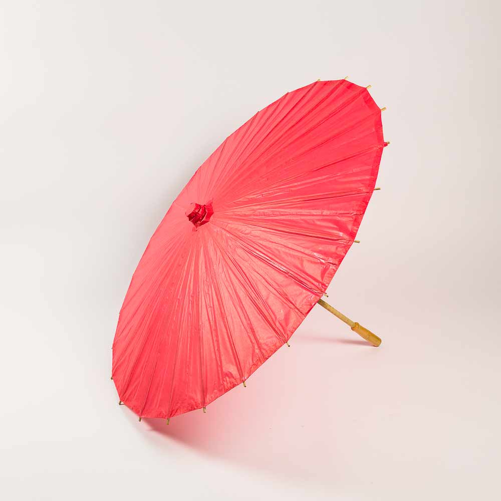 32 Inch Red Paper Parasol Umbrella - LunaBazaar.com - Discover.Decorate. Celebrate.