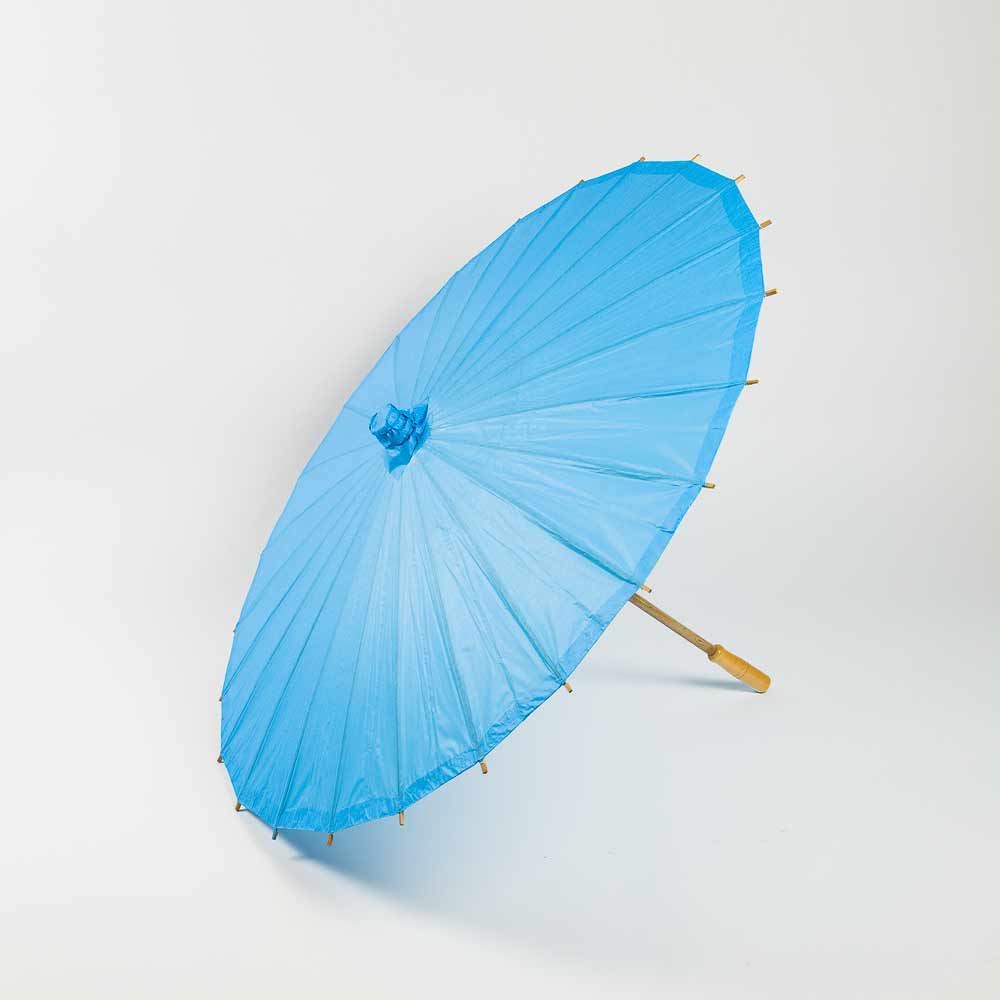32&quot; Turquoise Paper Parasol Umbrella - Luna Bazaar | Boho &amp; Vintage Style Decor
