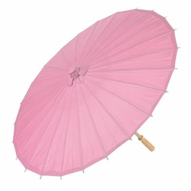 BULK PACK (10) 32 Inch Pink Paper Parasol Umbrellas with Elegant Handles - LunaBazaar.com - Discover. Decorate. Celebrate.