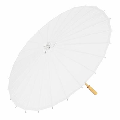 10-Pack 32&quot; White Paper Parasol Umbrellas - Luna Bazaar | Boho &amp; Vintage Style Decor