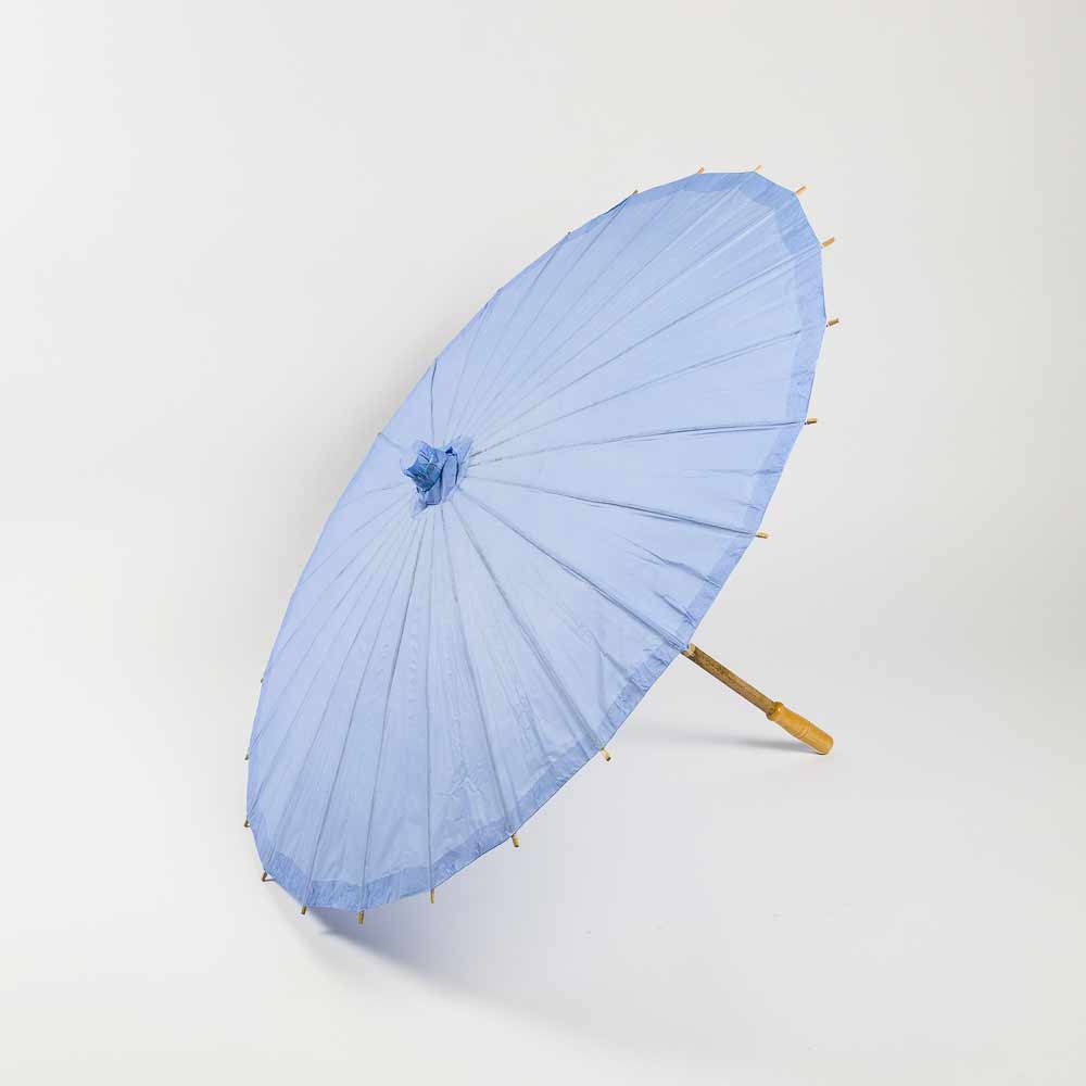 32 Inch Serenity Blue Paper Parasol Umbrella for Weddings and Parties - LunaBazaar.com - Discover.Decorate. Celebrate.