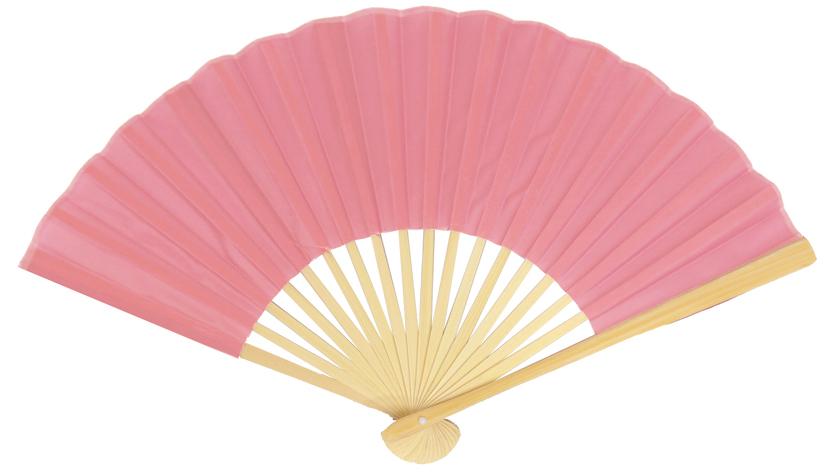 9&quot; Pink Silk Hand Fans for Weddings (10 Pack) - Luna Bazaar | Boho &amp; Vintage Style Decor