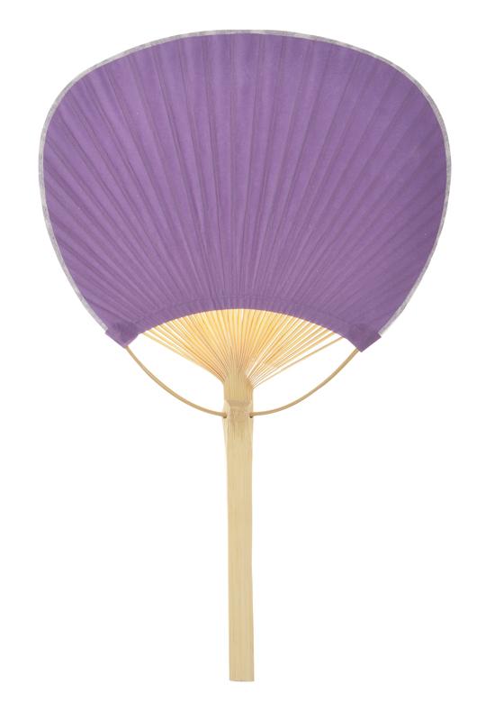 9&quot; Purple Paddle Paper Hand Fans for Weddings (10 Pack) - Luna Bazaar | Boho &amp; Vintage Style Decor