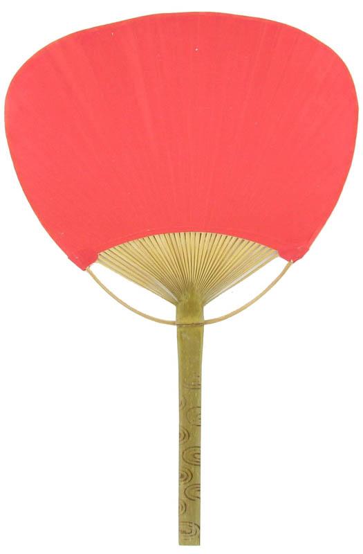 9&quot; Red Paddle Paper Hand Fans for Weddings (10 Pack) - Luna Bazaar | Boho &amp; Vintage Style Decor