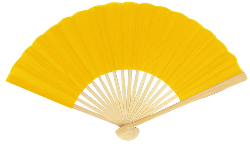 9&quot; Yellow Silk Hand Fans for Weddings (10 Pack) - Luna Bazaar | Boho &amp; Vintage Style Decor