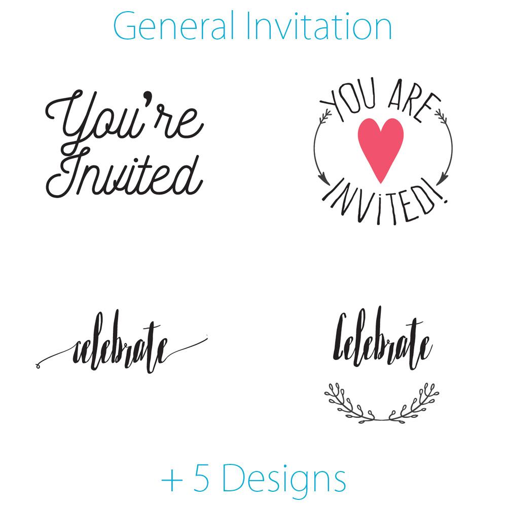 1.5 Inch Invitation Themed Circle Label Stickers for Party Favors &amp; Invitations (Pre-Set Designed, 24 Labels) - Luna Bazaar | Boho &amp; Vintage Style Decor
