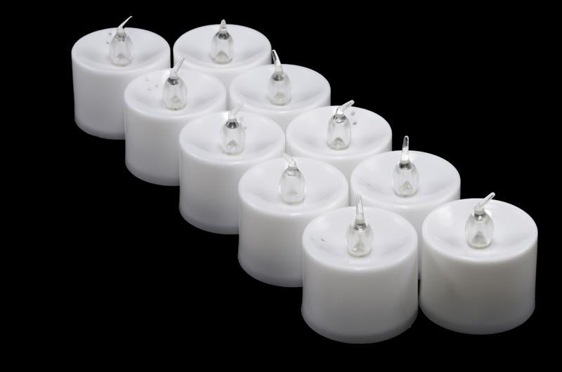 Large Warm White LED Battery Operated Flameless Candles (12 Pack) - Luna Bazaar | Boho &amp; Vintage Style Decor
