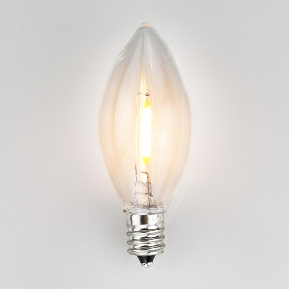 LED Filament E12 Candelabra Shatterproof Light Bulb, Dimmable, 0.6W, E12 Base - Luna Bazaar | Boho &amp; Vintage Style Decor