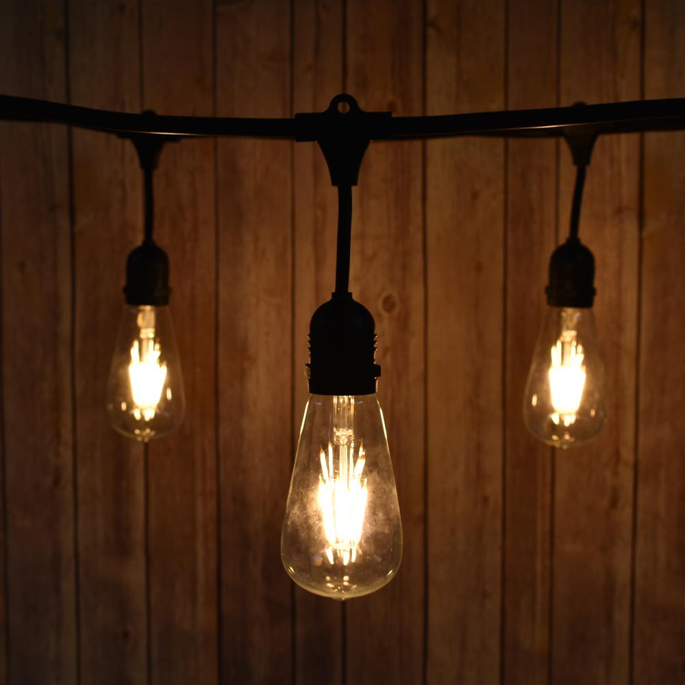 24-Pack LED Filament ST64 Shatterproof Light Bulb, Dimmable, 2W, E26 Medium Base - Luna Bazaar | Boho &amp; Vintage Style Decor
