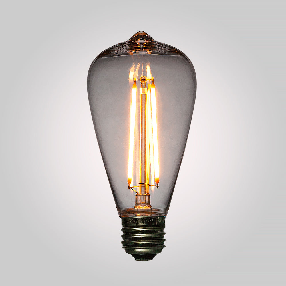 CORD + Shatterproof Bulb | Black Weatherproof Outdoor Pendant Light Lamp Cord Combo Kit, ST64 Warm White Bulb - Luna Bazaar | Boho &amp; Vintage Style Decor