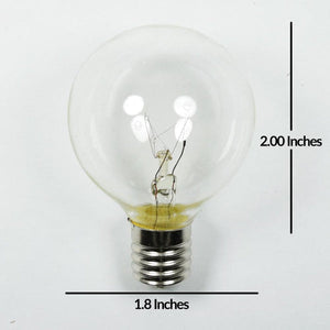 BLOWOUT SINGLE Clear 7-Watt Incandescent G50 Globe Light Bulb, E17 Intermediate Base - Luna Bazaar | Boho &amp; Vintage Style Decor