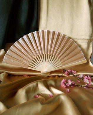 50-Pack 9&quot; Nude Silk Hand Fans for Weddings - Luna Bazaar | Boho &amp; Vintage Style Decor