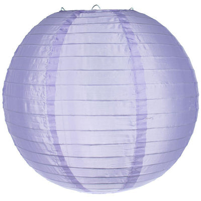 30 Inch Light Purple Jumbo Shimmering Nylon Lantern, Even Ribbing, Durable, Outdoor Hanging Decoration - LunaBazaar.com - Discover. Celebrate. Decorate.