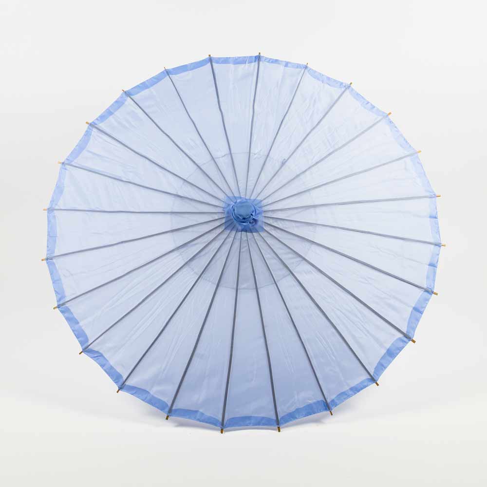 32 Inch Serenity Blue Parasol Umbrella, Premium Nylon with Elegant Handle - Luna Bazaar | Boho &amp; Vintage Style Decor