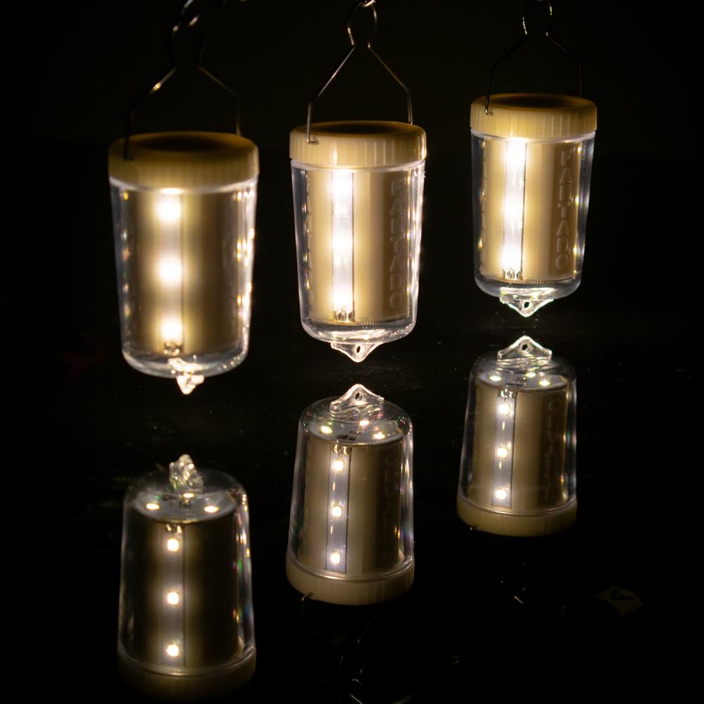 3-Pack Kit w/ Remote Control Warm White 12-LED Omni360 Omni-Directional Lantern Light, Hanging / Table Top (Battery Powered) - Luna Bazaar | Boho & Vintage Style Decor