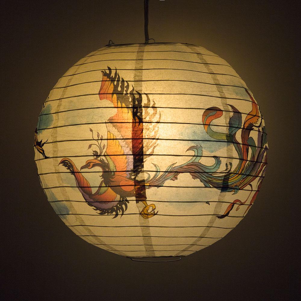 14 Inch Flying Phoenix Paper Lantern - Luna Bazaar | Boho &amp; Vintage Style Decor