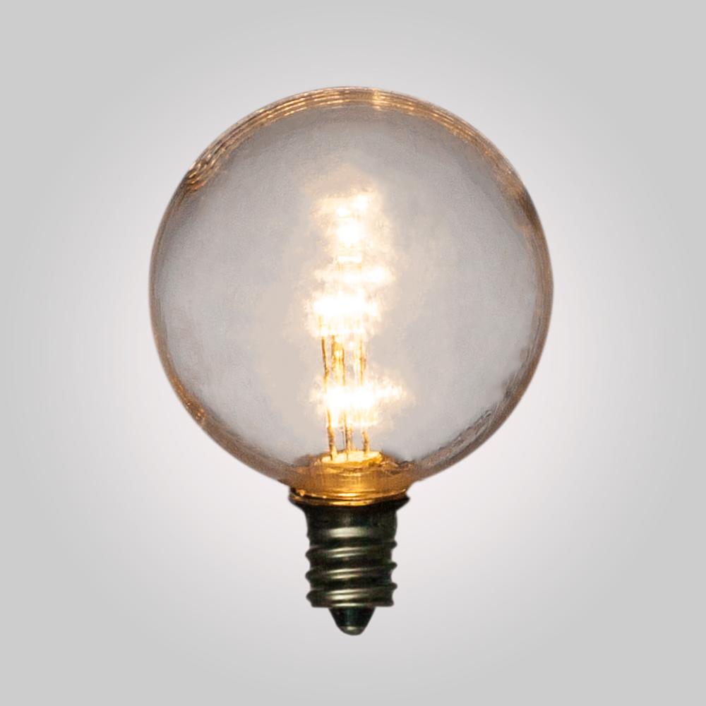 Warm White .5-Watt LED G40 Globe Light Bulb, Shatterproof, E12 Candelabra Base - Luna Bazaar | Boho &amp; Vintage Style Decor