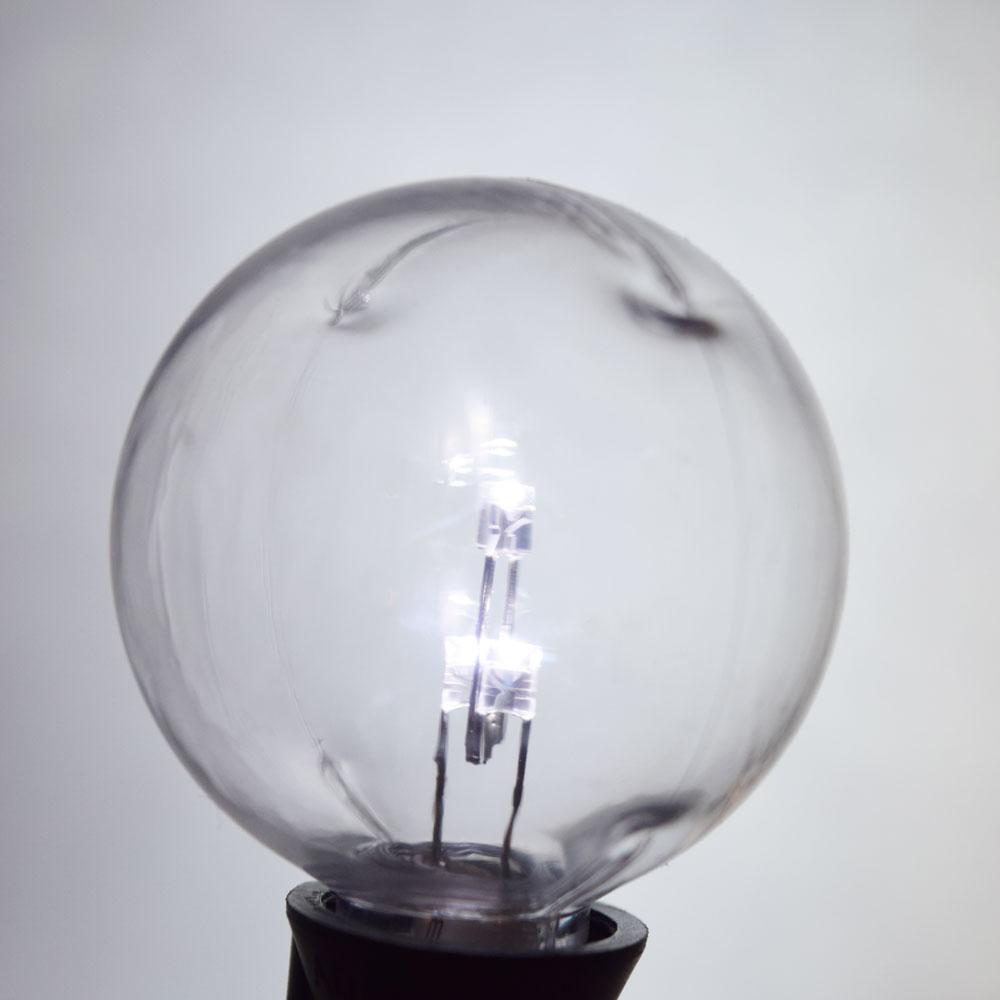 White .5-Watt LED G40 Globe Light Bulb, Shatterproof, E12 Candelabra Base - Luna Bazaar | Boho &amp; Vintage Style Decor