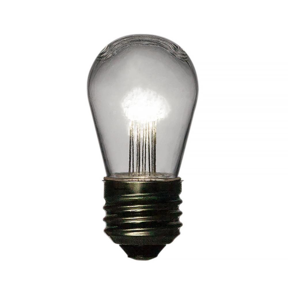 White 0.7-Watt LED S14 Sign Light Bulb, Shatterproof, E26 Medium Base - Luna Bazaar | Boho &amp; Vintage Style Decor