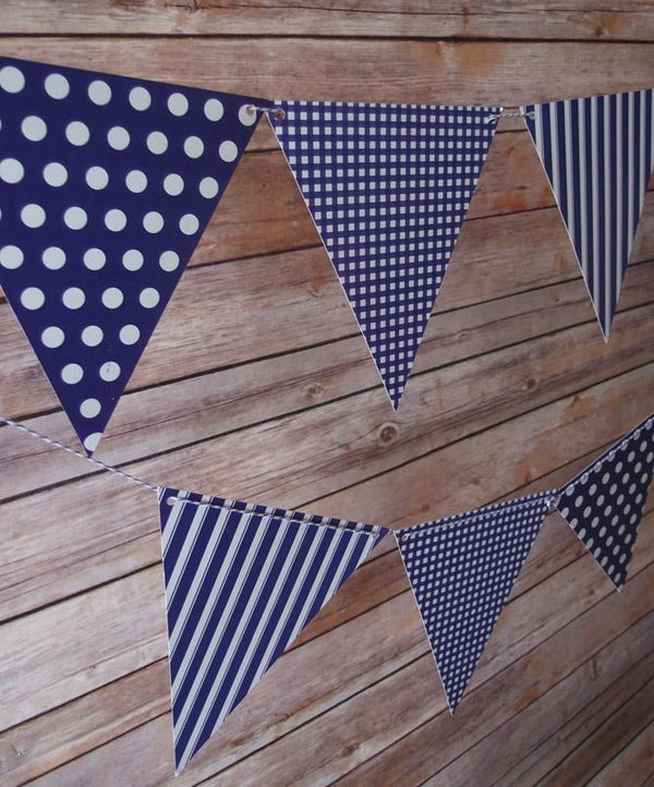 Purple Mix Pattern Triangle Flag Pennant Banner (11FT) - Luna Bazaar ...