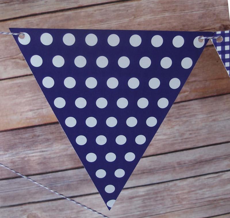 CLOSEOUT Purple Mix Pattern Triangle Flag Pennant Banner (11FT) - Luna Bazaar | Boho &amp; Vintage Style Decor
