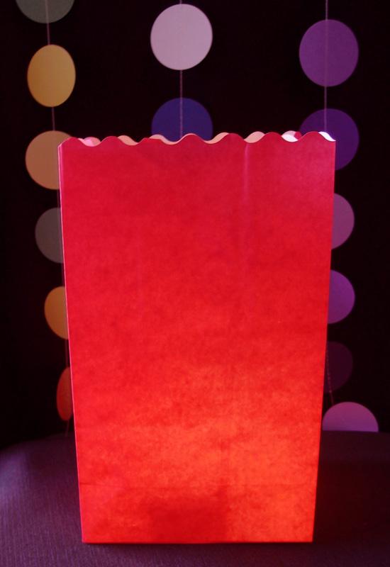 Red Solid Color Paper Luminaries / Luminary Lantern Bags Path Lighting (10 PACK) - Luna Bazaar | Boho &amp; Vintage Style Decor