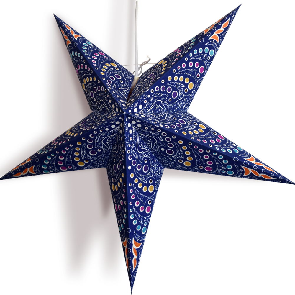 24&quot; Purple Aloha Paper Star Lantern, Hanging Wedding &amp; Party Decoration