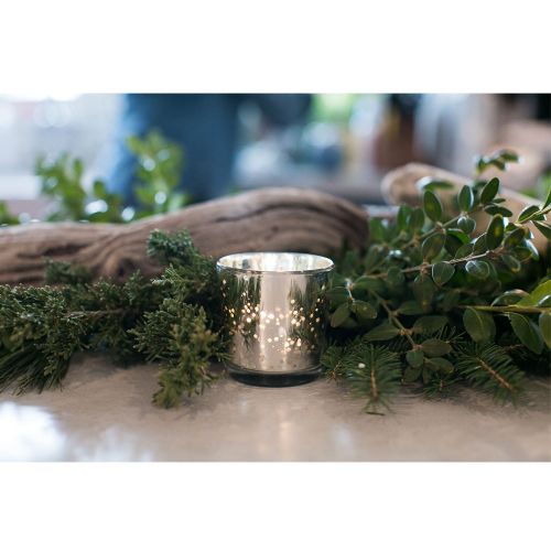2.5&quot; Silver Mercury Glass Votive Tea Light Candle Holder - LunaBazaar.com - Discover. Decorate. Celebrate.