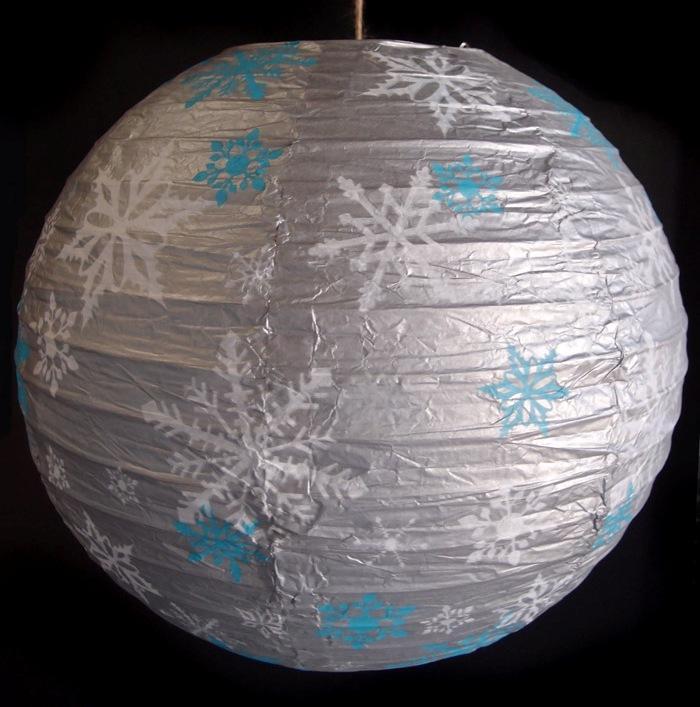 Christmas Holiday Winter Paper Lantern String Light COMBO Kit (21 FT, EXPANDABLE, White Cord)