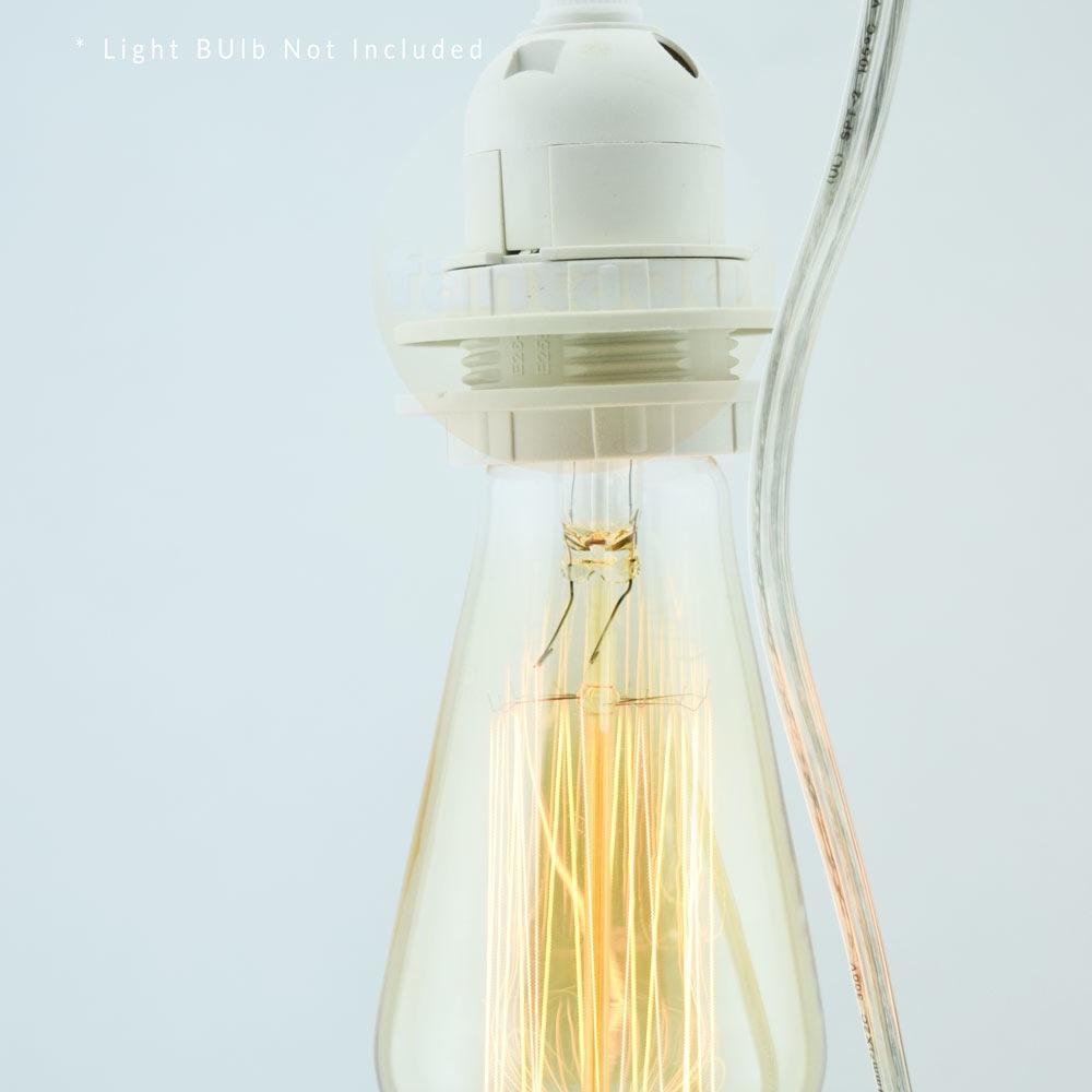 10-Pack Single Socket Pendant Light Cord Kits for Lanterns (11FT, Clear) - Luna Bazaar | Boho &amp; Vintage Style Decor