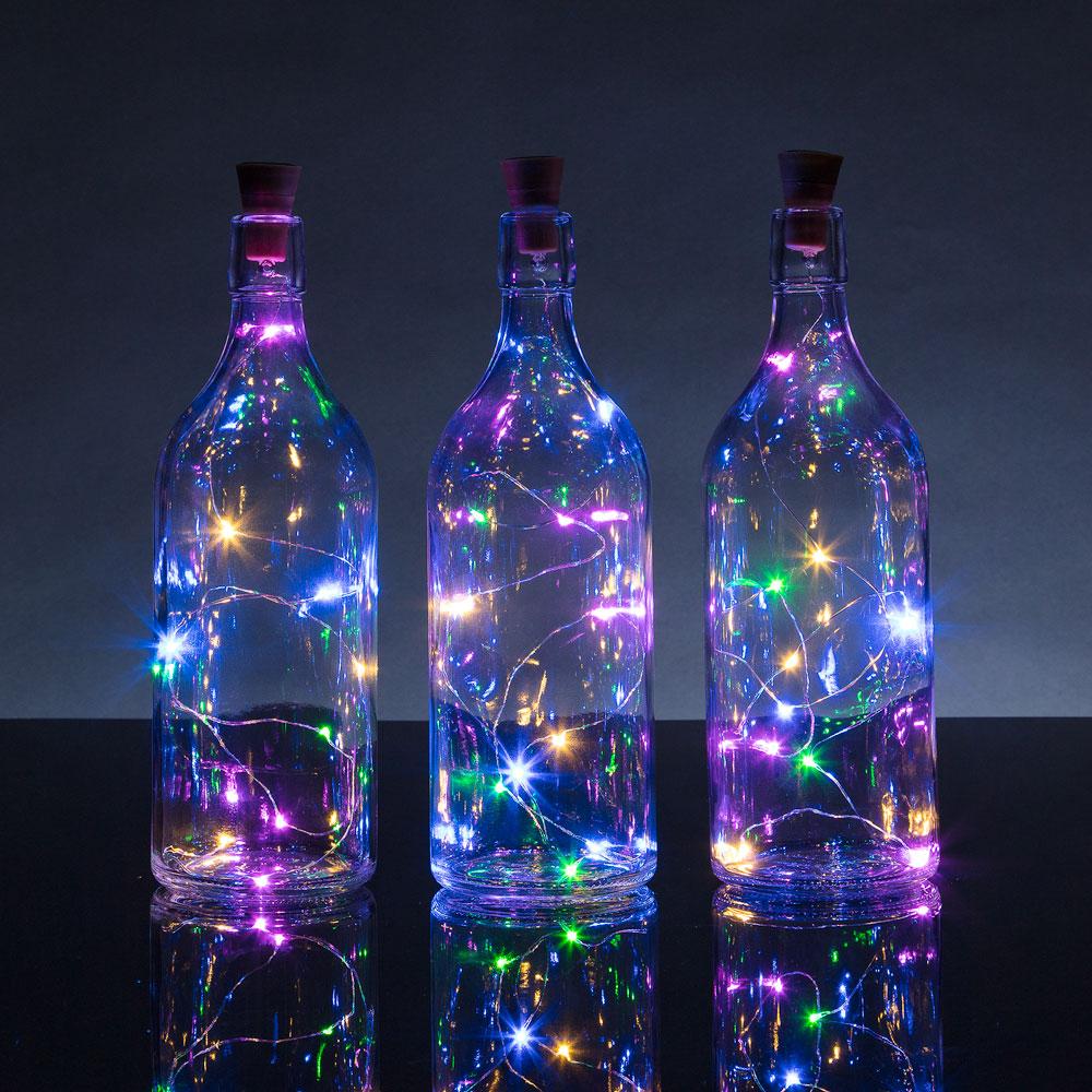 Led Wine Bottle Lights Cork Night Lamp Diy Decor Ideas for Home