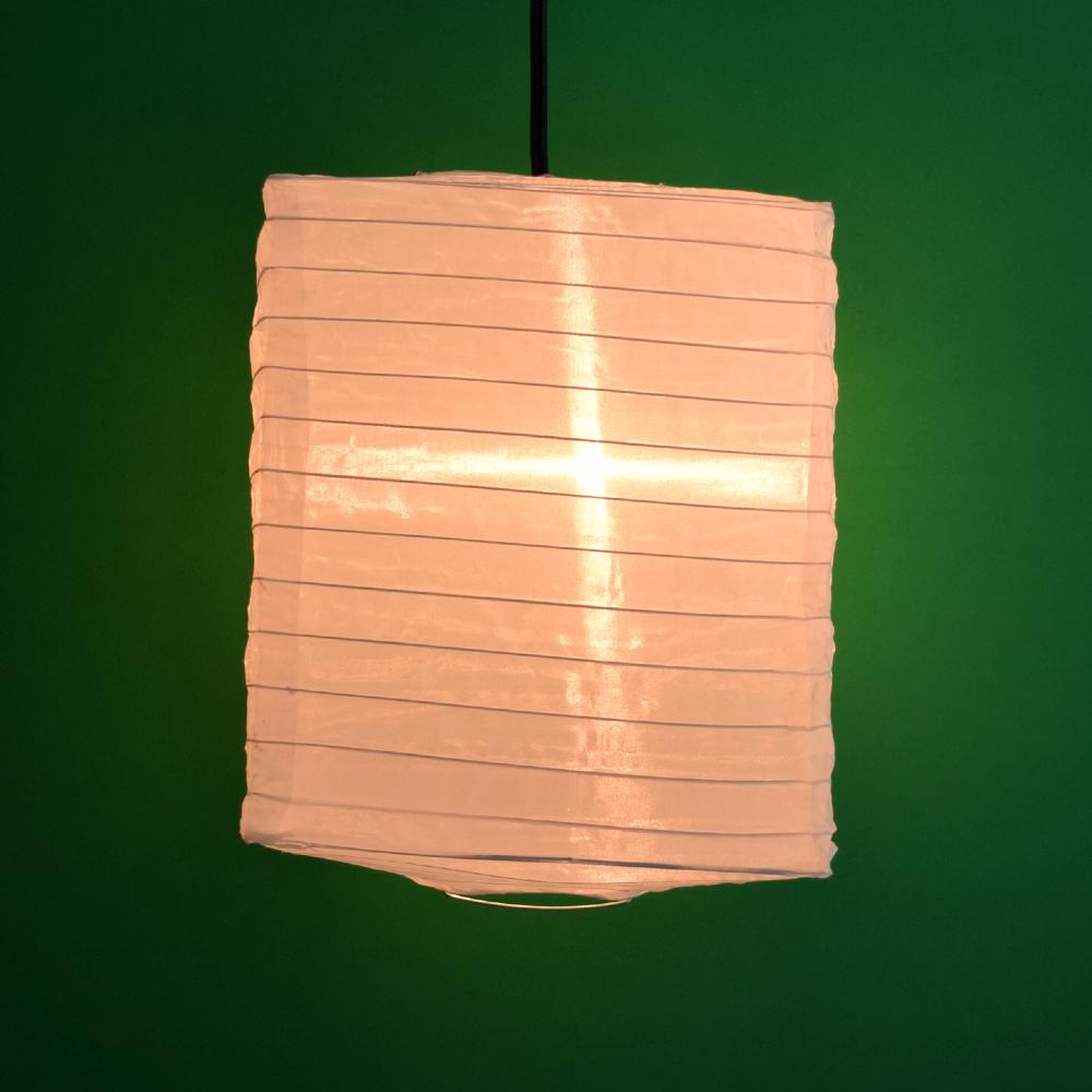 10&quot; White Hako Nylon Lantern - Luna Bazaar | Boho &amp; Vintage Style Decor