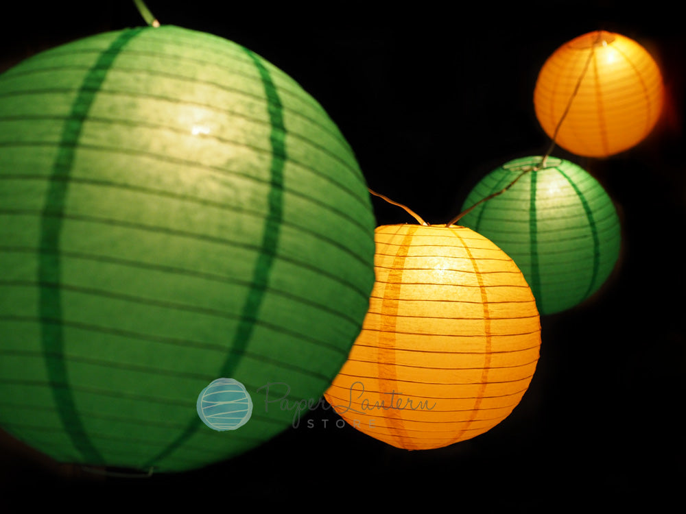12&quot; St. Patrick&#39;s Day Paper Lantern String Light COMBO Kit (21 FT) - LunaBazaar.com - Discover. Decorate. Celebrate.