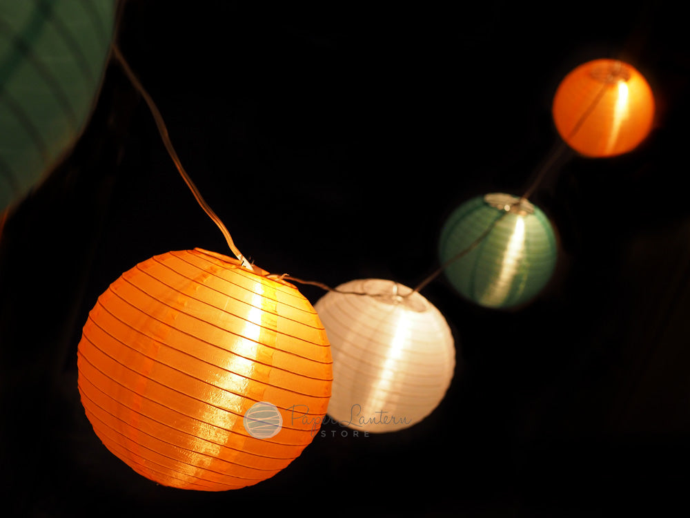 10&quot; St. Patrick&#39;s Day Shimmering Nylon Lantern String Light COMBO Kit (21 FT) - LunaBazaar.com - Discover. Decorate. Celebrate.