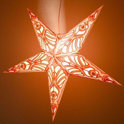 3-PACK + Cord | Yellow Parrot Glitter 24 Inch Illuminated Paper Star Lanterns and Lamp Cord Hanging Decorations - LunaBazaar.com - Discover. Decorate. Celebrate.