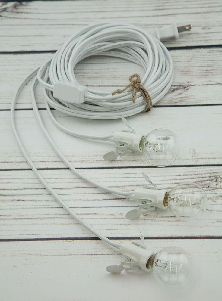 Star Lantern Triple Socket White Pendant Light Lamp Cord, Switch, 17 Ft - Electrical Swag Light Kit - LunaBazaar.com - Discover. Decorate. Celebrate.