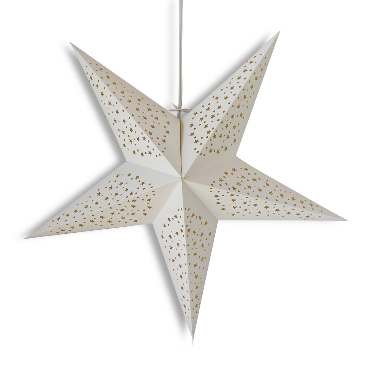 3-PACK + Cord | 24&quot; White &#39;Thousand Stars&#39; Paper Star Lantern and Lamp Cord Hanging Decoration - LunaBazaar.com - Discover. Decorate. Celebrate.