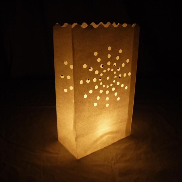 Sunburst Paper Luminaries / Luminary Lantern Bags Path Lighting (10 PACK) - Luna Bazaar | Boho &amp; Vintage Style Decor