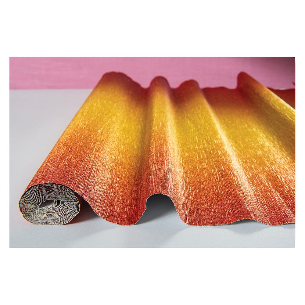 CLOSEOUT Ombre Gilt-Copper Premium Heavy Italian Crepe Paper Roll and -  Luna Bazaar
