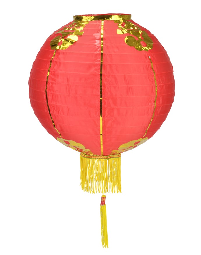 30 Inch Jumbo Red Traditional Nylon Chinese Lantern with Tassel - LunaBazaar.com - Discover. Decorate. Celebrate.