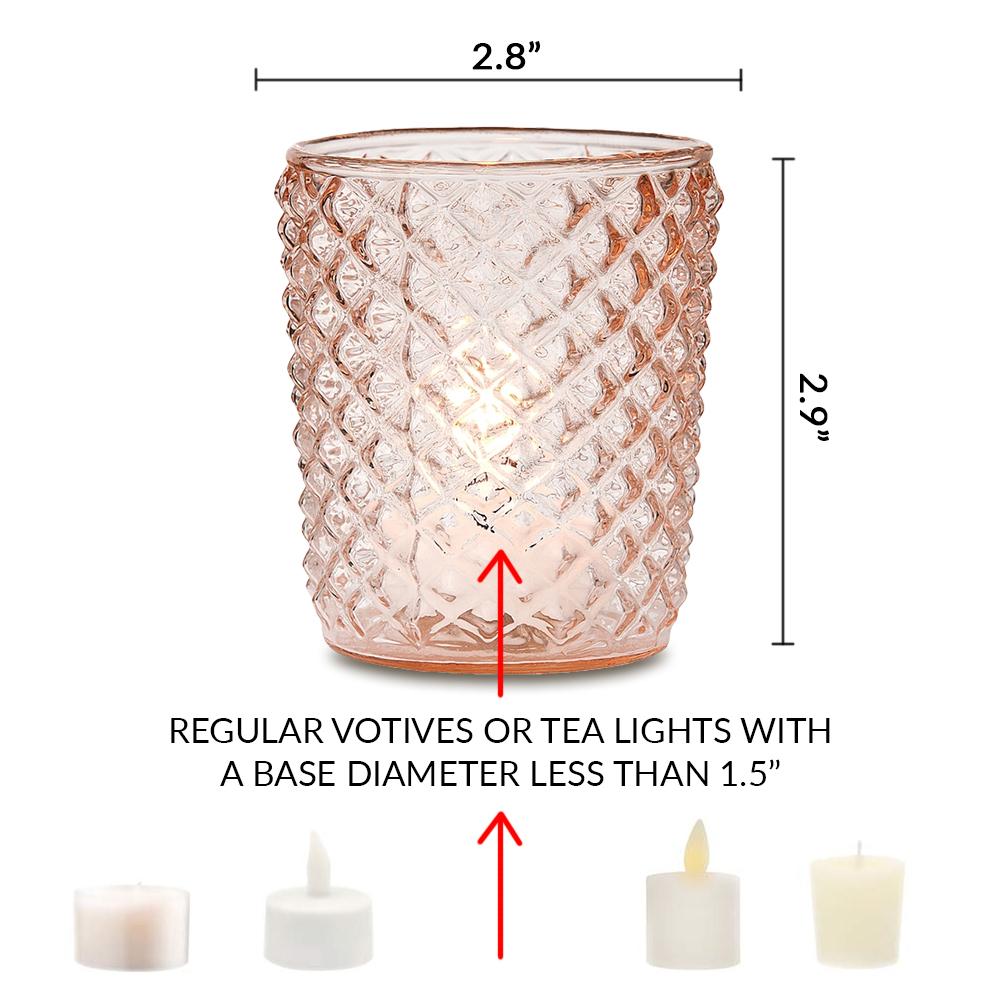 Zariah Mercury Glass Tealight Holder - Antique White For Use with Tea Lights - For Home Decor, Parties and Wedding Decorations - Luna Bazaar | Boho &amp; Vintage Style Decor