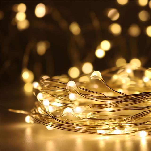 Battery-Operated 20 LED Fairy Lights - Cool White/Silver Wire
