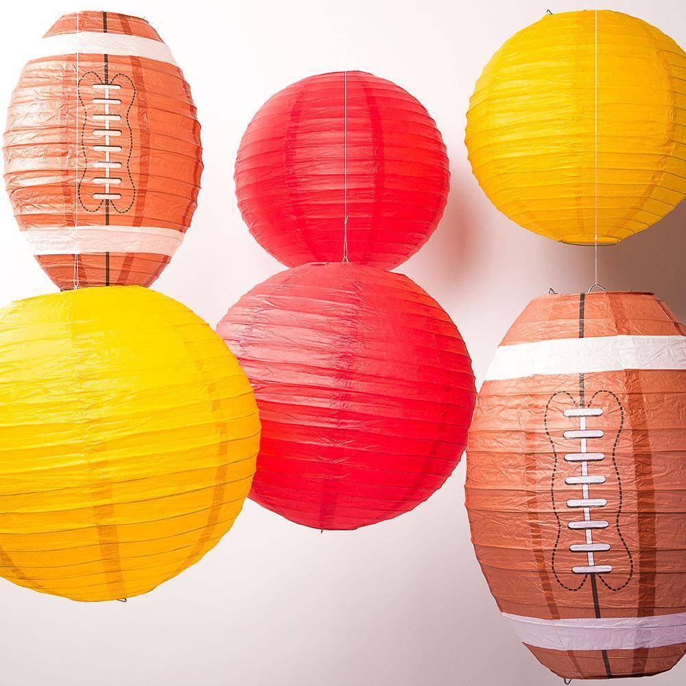 Washington Pro Football Paper Lanterns 6pc Combo Tailgating Party Pack (Red/Yellow)  - by Luna Bazaar - Discover. Decorate. Celebrate.