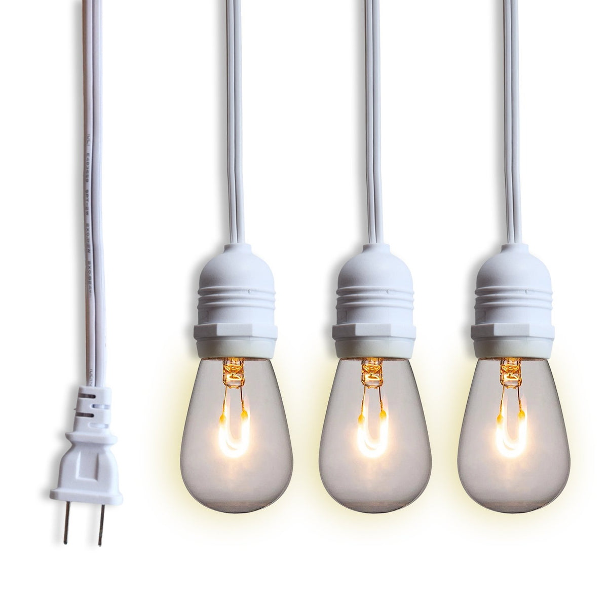 Triple Socket White Weatherproof Outdoor Pendant Light Lamp Cord for Lanterns, E26, 19 FT - Luna Bazaar | Boho &amp; Vintage Style Decor