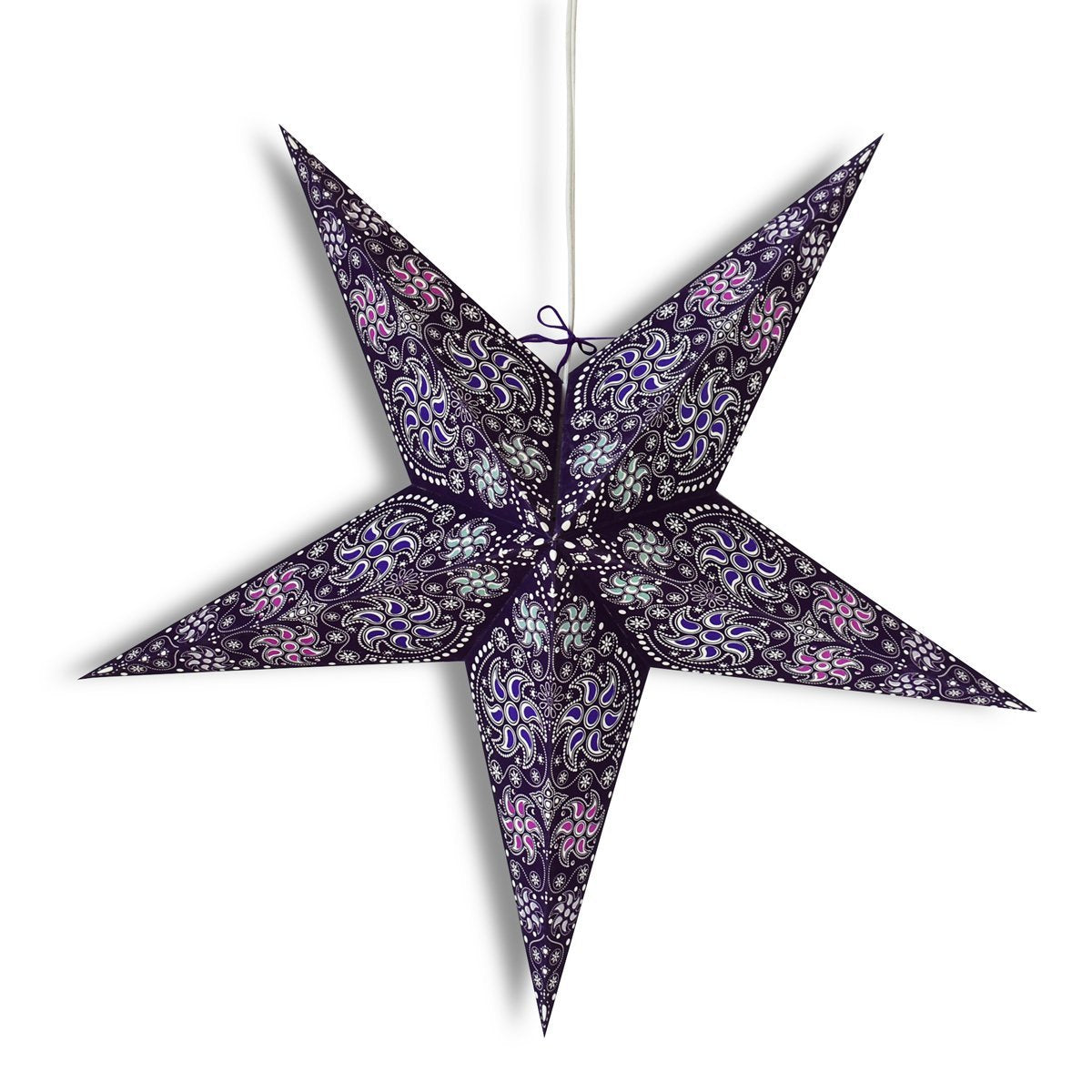 24 Inch Purple Winds Paper Star Lantern, Hanging Wedding &amp; Party Decoration